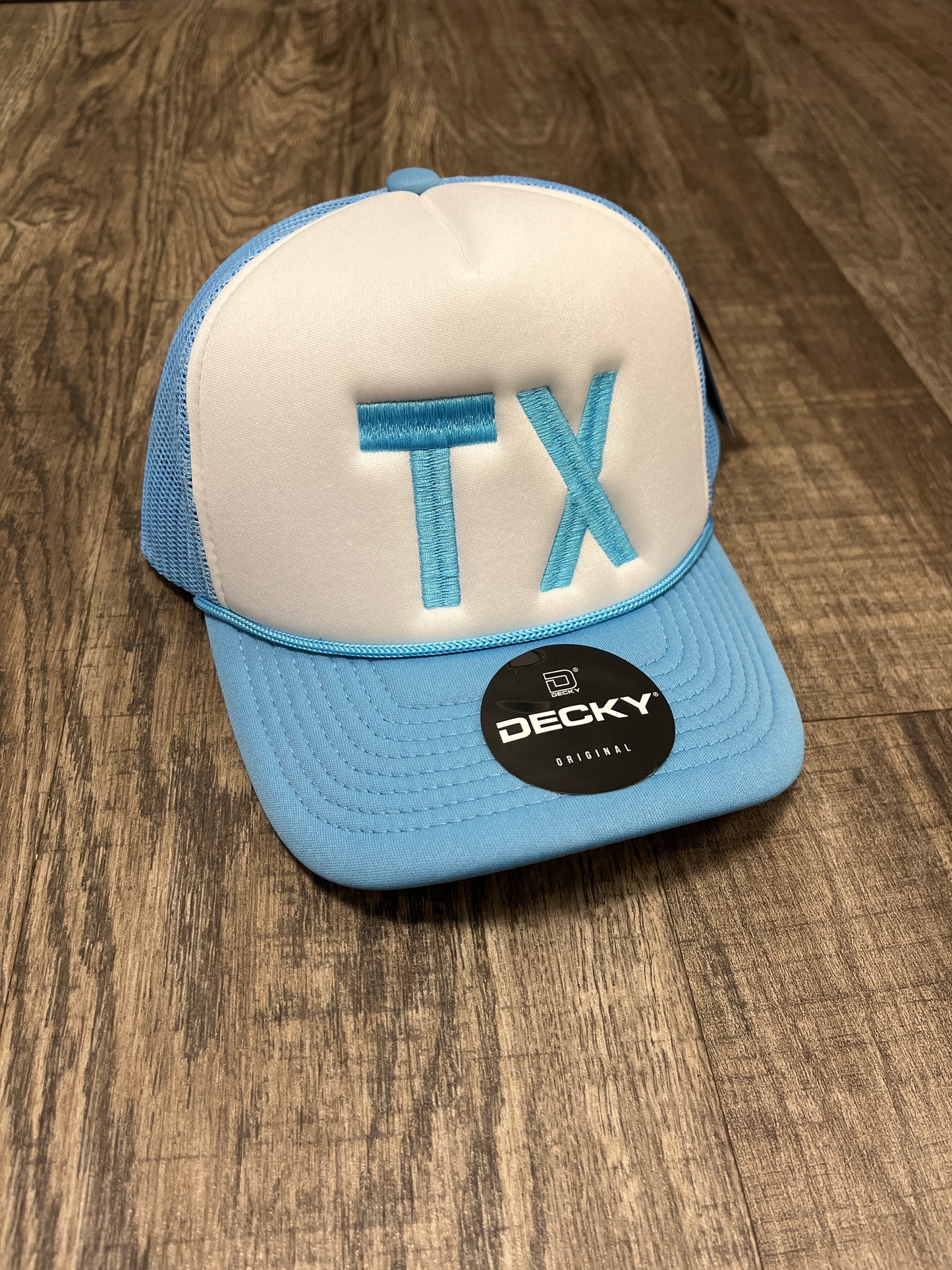 Ladies Foam Truck TX Baby Blue & White