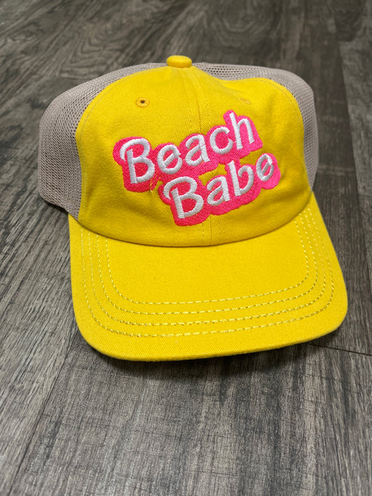 Ladies Ball Cap Yellow Beach Babe