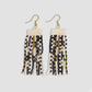 Adaline Mixed Fringe Earrings Black/Cream