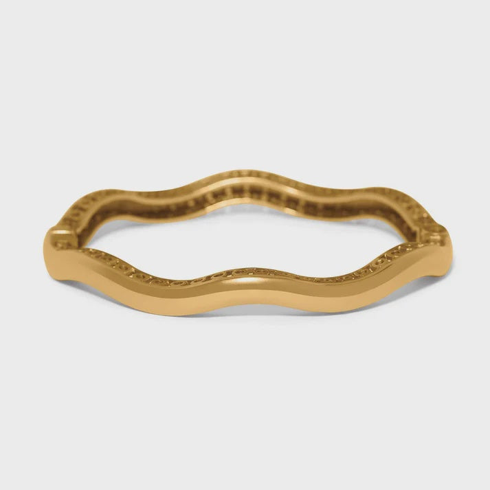 Inner Circle Slim Hinged Bangle Gold