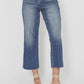Judy Blue HW Back Pocket Embroidery Crop Wide Jean