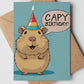 Capybara Birthday Greeting Card