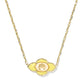 Abbie Medallion Short Pendant Necklace Gold Yellow Mix