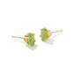 Cailin Crystal Stud Earrings Gold Light Green Crystal