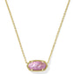 Elisa Pendant Necklace Gold Light Mauve Illusion