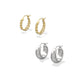 Gabriella Set of Huggie Earrings Mixed Metal