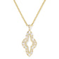 Abbie Crystal Long Pendant Necklace Gold Neutral Mix