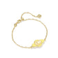 Abbie Medallion Delicate Chain Bracelet Gold Yellow Mix