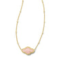 Abbie Pendant Necklace Gold Rose Quartz