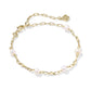 Ashton Delicate Chain Bracelet Gold Freshwater Pearl