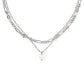 Ashton Multi Strand Necklace Silver Freshwater Pearl