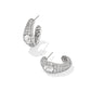 Bella Hoop Earrings Silver White CZ