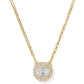 Bella Short Pendant Necklace Gold White CZ