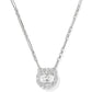 Bella Short Pendant Necklace Silver White CZ