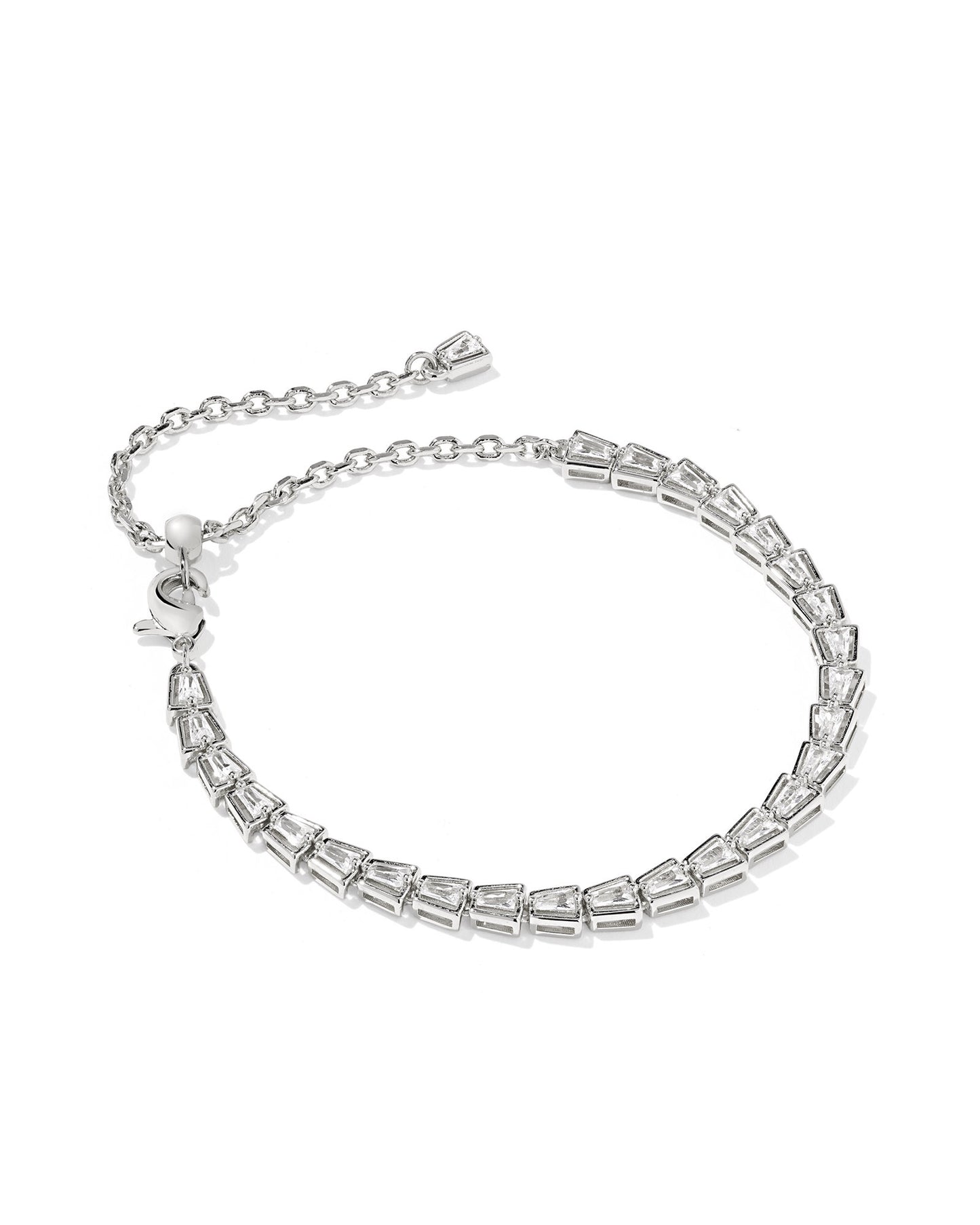 Bella Tennis Bracelet Silver White CZ