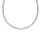 Bella Tennis Necklace Silver White CZ