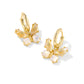 Bianca Butterfly Huggie Earrings Gold Iri White Mix