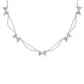 Bow Strand Necklace Silver