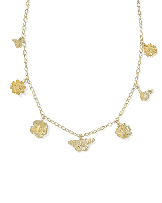 Cailey Charm Necklace Gold