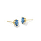 Cailin Crystal Stud Earrings Gold Blue Crystal