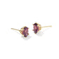 Cailin Crystal Stud Earrings Gold Purple Crystal