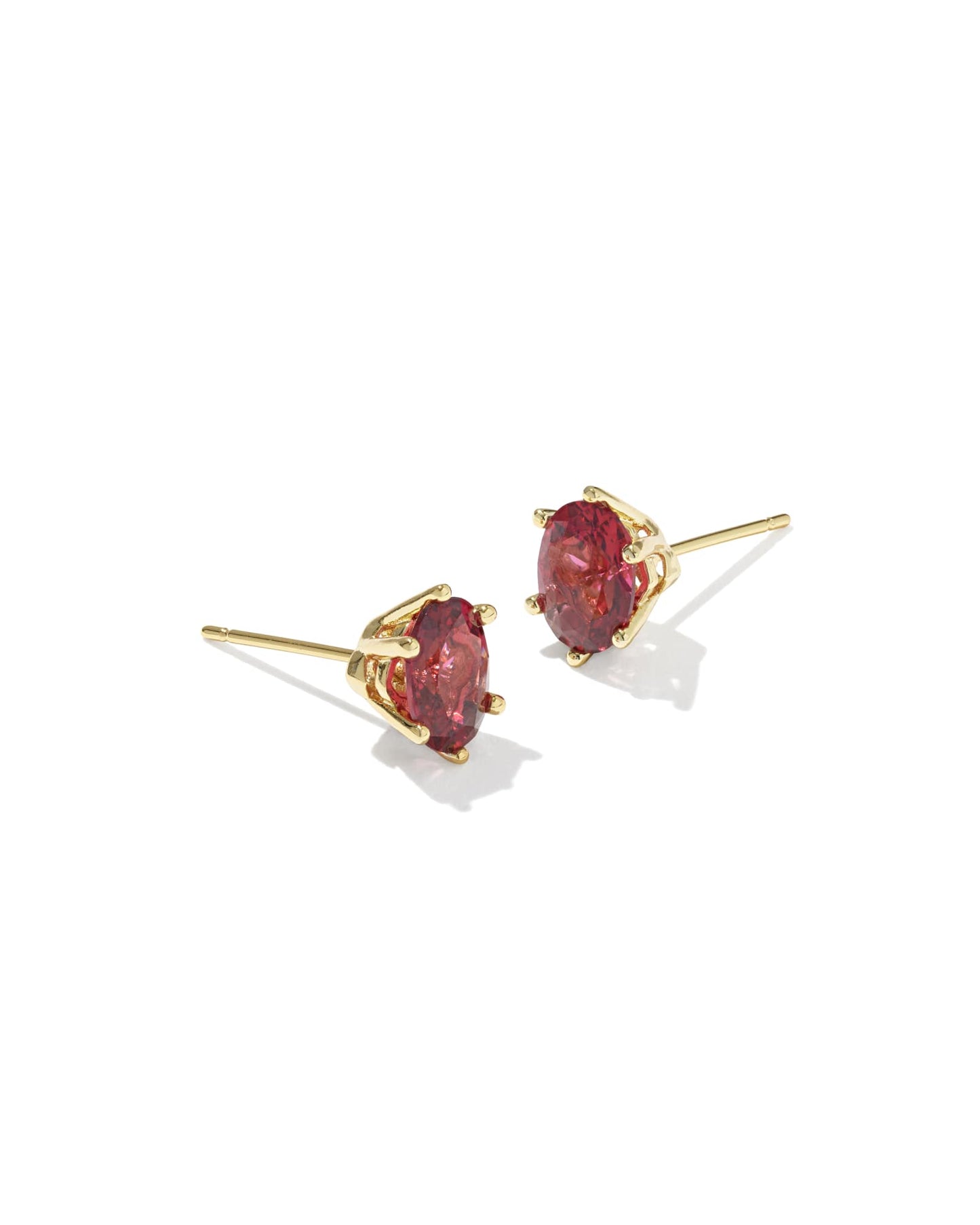 Cailin Crystal Stud Earrings Gold Red Crystal