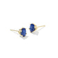 Cailin Crystal Stud Earrings Gold Blue Violet Crystal