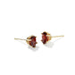 Cailin Crystal Stud Earrings Gold Burgundy Crystal