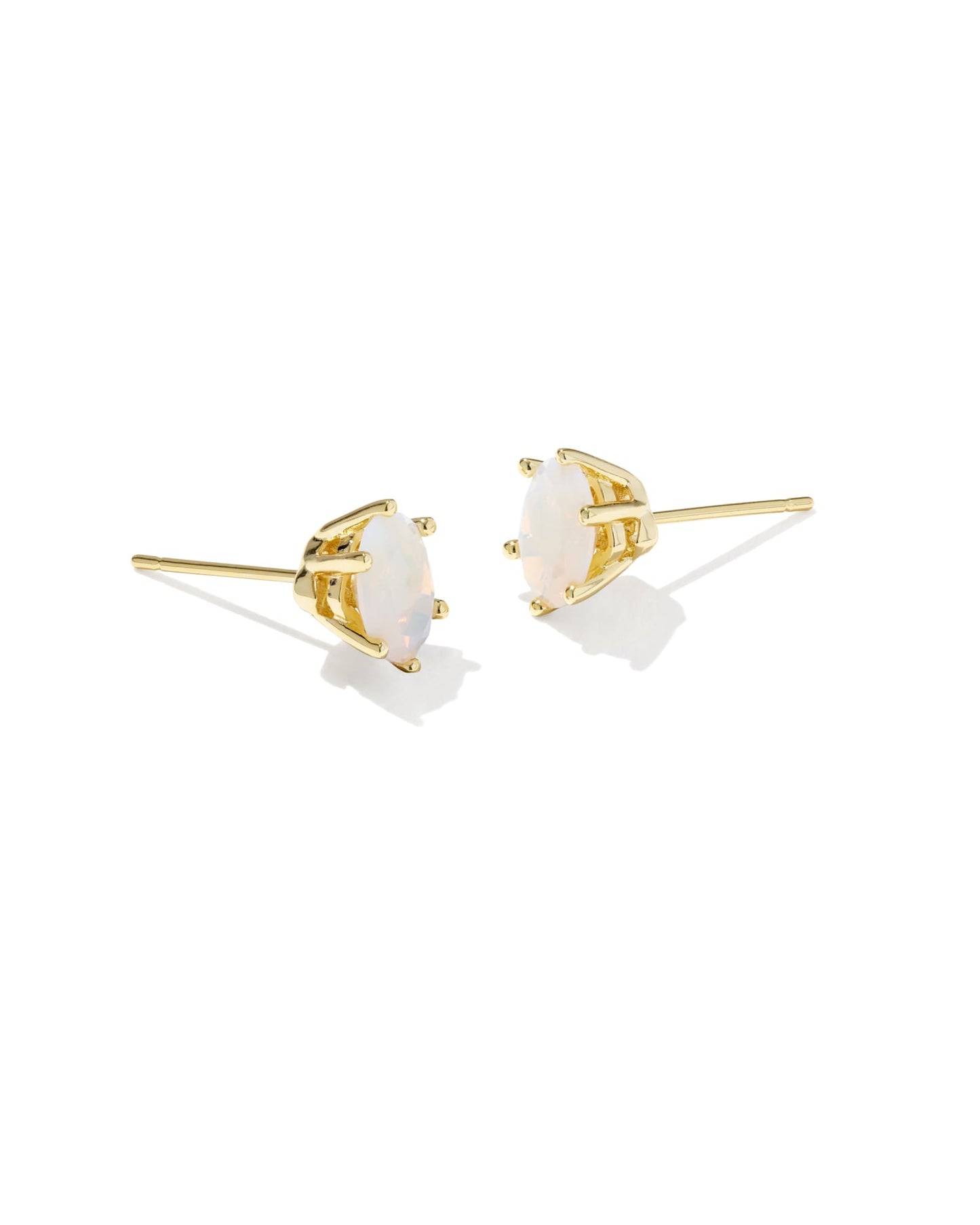 Cailin Crystal Stud Earrings Gold White Iri Crystal