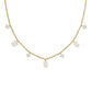 Cailin Delicate Strand Necklace Gold White Iri Crystal