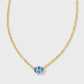 Cailin Crystal Pendant Necklace Blue Violet Crystal