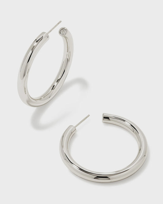 Colette Large Hoop Earrings Silver