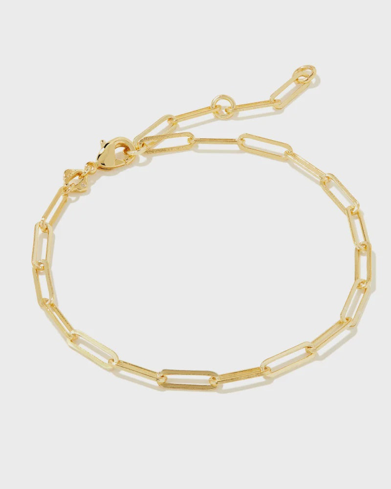 Courtney Paperclip Bracelet Gold