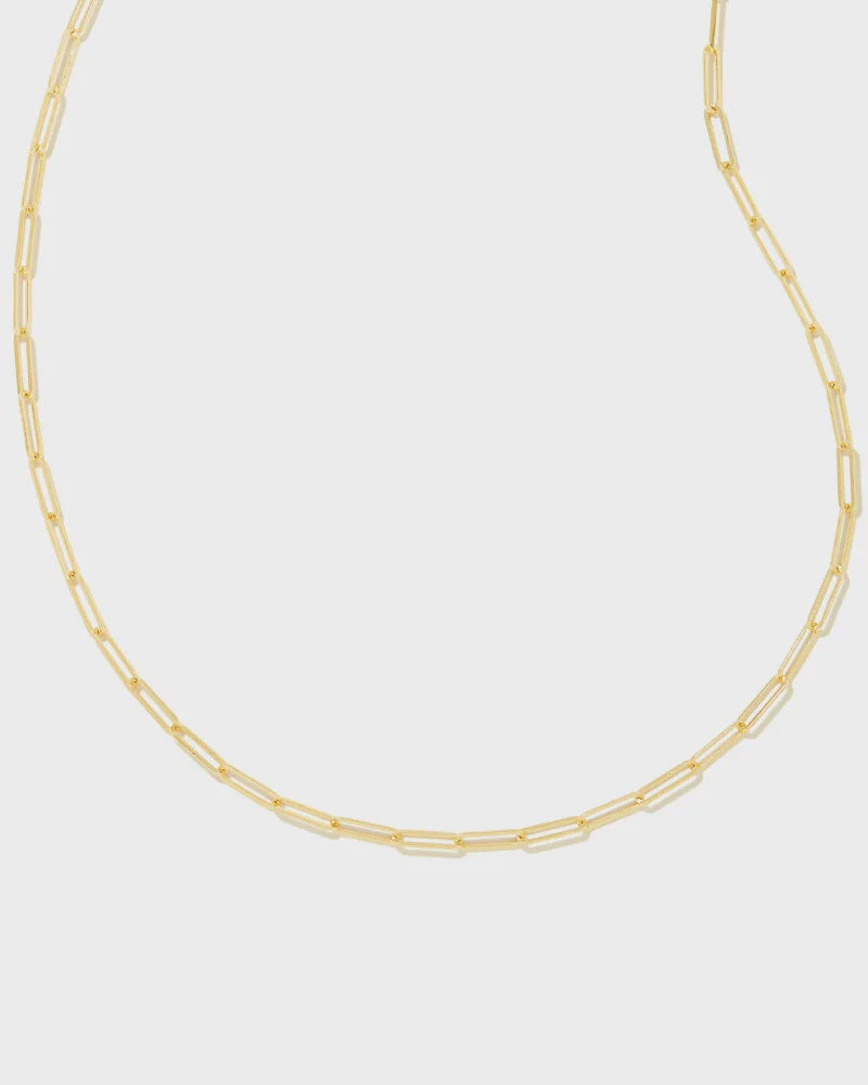 Courtney Paperclip Necklace Gold