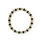 Daphne Enamel Stretch Bracelet Gold Black