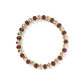 Daphne Enamel Stretch Bracelet Gold Burgundy