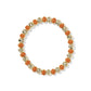 Daphne Enamel Stretch Bracelet Gold Dark Orange