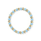 Daphne Enamel Stretch Bracelet Gold Light Blue