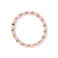 Daphne Enamel Stretch Bracelet Gold Light Pink
