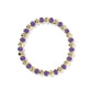 Daphne Enamel Stretch Bracelet Gold Purple