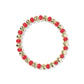 Daphne Enamel Stretch Bracelet Gold Red