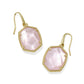 Daphne Frame Drop Earrings Gold Light Pink MOP