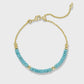 Deliah Delicate Chain Bracelet Gold Turquoise Magnesite