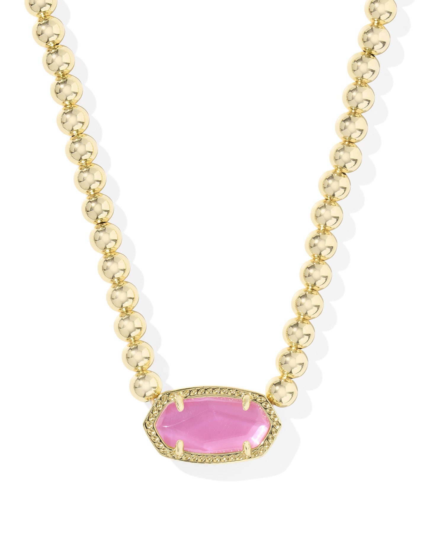Elisa Beaded Necklace Gold Azalea Illusion