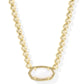 Elisa Beaded Necklace Gold Ivory MOP