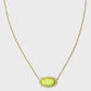 Elisa Color Burst Frame Short Pendant Necklace Gold Char Mag