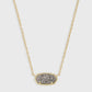 Elisa Short Pendant Necklace Gold Platinum Drusy