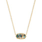 Elisa Short Pendant Necklace Gold Abalone Shell