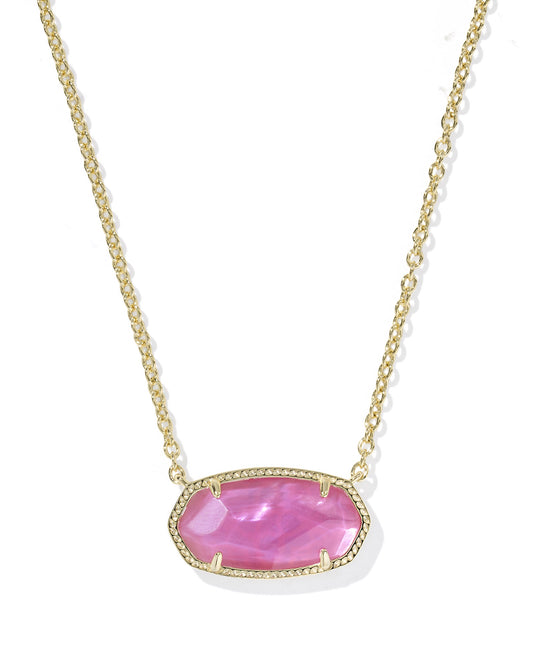 Elisa Statement Short Pendant Necklace Gold Azalea Illusion
