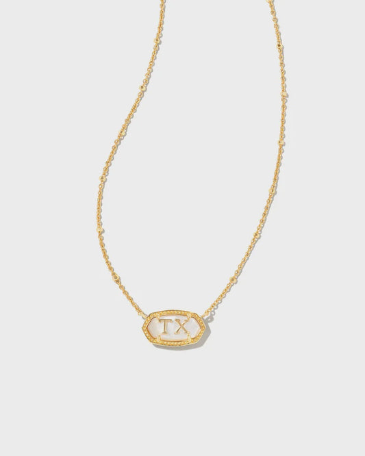 Elisa Texas Necklace Gold Ivory Mother of Pearl
